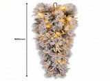 Christabelle Timeless Elegance Christmas 2pc Set 90cm Christmas Teardrop and Garland with LED L CMB-WFLAS-L-WG