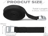 15 Pack 6.5 Feet Lashing Straps Adjustable Kayaks Tie Down Cam Buckle with Buckles up to 250lbs for V1259-DP01-A-5524