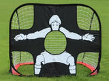 2 in 1 Portable Foldable Soccer Goal with Detachable Target - Red V1308-DSZKI-100-2