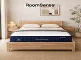RoomSense Double 26cm Firm Mattress Bundle with Oatmeal Wooden Bed Frame XFKF-1772-OATMEAL-D