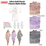 190GSM Ultra Soft Plush Fleece Bath Robe Dusty Rose XL V442-BZO-BATHROBE-PLUSH-DUSTYROSE-XL