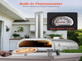 Pizza Oven Outdoor, 12" Pellet Pizza Oven, Portable Pizza-Stove with Built-in Thermometer, Wood V952-BXPSLDNZWDJBYMH4A001V0