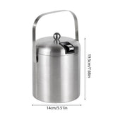 Small Insulated Ice Bucket with Lid and Tongs Convenient Ice Container with Removable Lid for V1370-AZ4-12765
