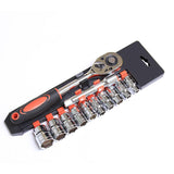 12PCS Portable 1/2 Inch Ratchet Socket Wrench Set - 10 Sizes Metric Socket Set, Quick Release V888-ELOSUNG52199