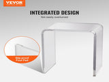 Acrylic End Table, C-Shaped Lucite Side Table, Clear Acrylic Side Table for Drink, Food, Snack used V952-YKLBZXTMSDGZUGWAPV0