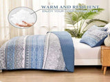 Light Blue Boho Royale Bedspread Coverlet 3 Piece Set V745-AC080675Q13U