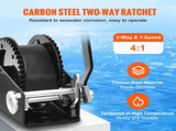 Hand Winch, 907.1 kg Pulling Capacity, Boat Trailer Winch Heavy Duty Rope Crank with 7 m Polyester V952-CYSDJP2000BDI2OUWV0
