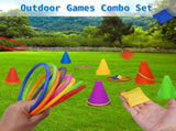 Spelset - 3-in-1 plastic kegel ring toss game - sandbag for kids - garden playset - indoor and V1259-DP01-BO-4