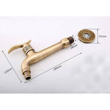 Antique Brass Tap with Lever Handle, Antique Brass Finish, G1 2 V1237-ZY-715-268