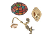 Turkish Wall Sconce Glass Iron 60W E27 E26 Hardwired Decorative Mosaic Wall Lamp for Living Room V1294-YM0901-3119240097711