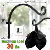 2 Pack Iron Hanging Plant Holder, Simple Wall Plant Hanger V1237-ZY-715-226