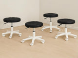 Levede 4x Rolling Bar Stool Swivel Salon SPA Chair Black BR1065-BKX4