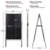 P&P Rustic Wooden Double-Sided Chalkboard Sign for Indoor & Outdoor Use V767-XJJ38-GY-CX-S-V1
