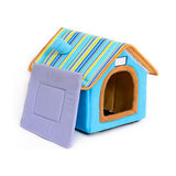 Pet Warm Bed House Soft Indoor Semi-closed Cave Tent for Cats Kitten Puppy Small Animals Pet Thicken V1370-AZ4-12912