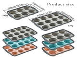 Brownie Pan with Dividers, 1 Set 12 Cavity All Edges Square Cupcake Brownie Pans Mini Cake Non Stick V1189-WXFWAL-20260319-00223