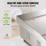 VEVOR 3000W 54cm Commercial Electric Countertop Griddle Flat Top Grill Hot Plate V952-PDDBLDQ2210MMOPHZV3
