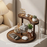 Three-tier Rotating Cosmetic Organizer, Wooden Bathroom Vanity Storage Rack, Suitable for Skincare V1102-SCZWJ002