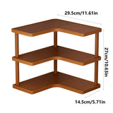 3 Tier Desktop Organizer Shelf Cup Storage Rack Wooden Corner Display Stand for Kitchen Counter V1192-AZ-W-20012
