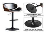 SERENIT European Black Modern Bar Stools Swivel Bar Stool Chair Counter Height Barstool with 360 V255-SE-SP-1865-BLACK