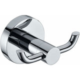 2 Pack Modern Polished Chrome Hooks Solid Brass Double Towel Bar Bathroom Toilet Hat Clothes V1188-MS-227-1384