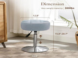 Adjustable Vanity Stool, 360&degSwivel Vanity Chair for Makeup Room, Grayish Blue Stool Chair for V1258-DP02-C-1417