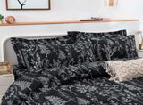 Floral Leaves Comforter Set, King Size, Microfiber Quilted Bedding with Pillowcase V745-MAB010296AJ3