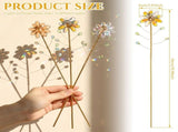 3-Pack Crystal Sunflower Suncatchers Rust-Resistant Metal, Sturdy Construction, Perfect for Indoor V1366-AZ2-W-15146