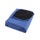 Outdoor Fleece Polyester Camping Blanket Waterproof Thick Portable Picnic Mat Machine Washable-Navy V1308-DSZKI-497-4
