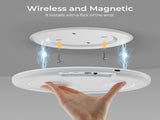 2 Pack Magnetic Wireless Ceiling Light, Rechargeable Battery Operated Ceiling Light wiht Remote, V1171-CB-BOM000887