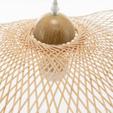Sophia Natural Hand-Woven Bamboo Wave Pendant Lamp - Small V563-75229