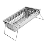 Barbecue Charcoal Grill Stainless Steel Folding Portable BBQ Tool Kits for Outdoor Camping Hiking V1294-YM0901-3111200126811