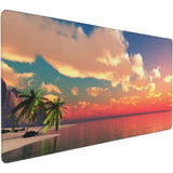 Topographic Map Large Mouse XL White Lines Contour Geographic Extended Large Desk Mat Big Desk V1369-AZ3-W-21701