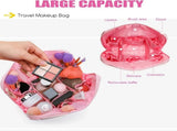 Travel Makeup Bag for Women, Foldable Waterproof Toiletry Organizer with Compartments for Skincare V1189-LC-RY-00030