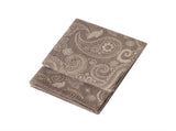 Brown Luxurious Paisley Jacquard Throw Blanket - Soft Wool Blend with Tassels, 120x150cm, V888-ELOSUNG27666