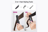 Cordless Hair Straightener and Curler 2 in 1 Mini Ceramic Flat Iron for Travel V1263-JX-6547