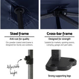 Instahut Gazebo Pop Up Marquee 3x3 Folding Tent Gazebos Camping 500D Oxford Navy GAZEBO-C-3X3-DX-NAVY