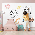 SOGA 2X 45cmx500cm Clear Dry Erase Adhesive Whiteboard Wall Surface Peel Sticker Sheet WALMAT45500X2