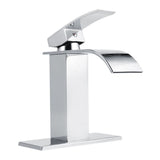 3/8 Standard Wide Spout Single Hole Brass Waterfall Hot and Cold Water Faucet Basin Water Tap V1294-YM0901-3112200089611
