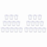 24 Pack No Spill White Lid Paint Cups Proof Reusable with Lids for Kids, School, Classroom V1366-AZ2-W-21838