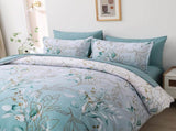 Soft Floral Leaf Comforter Set, King Size, Quilted Cozy Bedding with Pillowcases V745-MAB010938AJ3