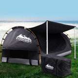 Weisshorn Double Swag Camping Swags Canvas Free Standing Dome Tent Dark Grey 4CM SWAG-C-WING-D-DGR