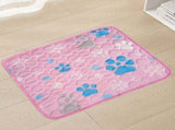 Cooling Pet Mat for Dogs and Cats, Breathable Ice Silk Summer Bed Pad with Non-Slip Base, Washable V1341-ZY-NAUMWTJB-PINKSNOWFLAKE-2XL