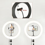 12 Inch LED Video Ring Light with Tabletop Light Stand and Phone Holder Black V63-838531