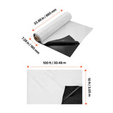 6Mil Plastic Sheeting Roll 10 x 100 FT Heavy Duty Film Black & White V952-SLM10FT100FTDQBDCV0