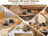 Manual Bread Slicer with Adjustable Thickness, Hand Crank Slicer for Homemade Sourdough, 304 V1107-CS-SDMBQGJ
