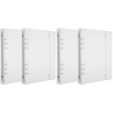 Aesthetic Clear A5 Binder 4Pcs Portable File Organizer for Document Storage V1369-AZ3-W-18057