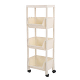 Compact Rolling Storage Organizer Large Capacity Mobile Utility Cart Movable Storage Book Shelves V1294-YM0901-3116230009715