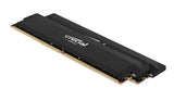 Crucial Pro 32GB DDR5 UDIMM 6400MHz CL38 Black Heat Spreader Support Intel XMP AMD Ryzen V1202-V2-MECD5-2X16G64C38P