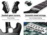 Alpha Electric Guitar Music String Instrument 20W Amplifier GUITAR-E-41-ELEC-SKULL-ACC