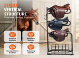 Freestanding Saddle Stand, 30 x 30 x 68.5 in, 3 Tiers Saddle Rack, Heavy Duty Saddle Blanket Holder V952-MAJLS3030685HTNTLV0